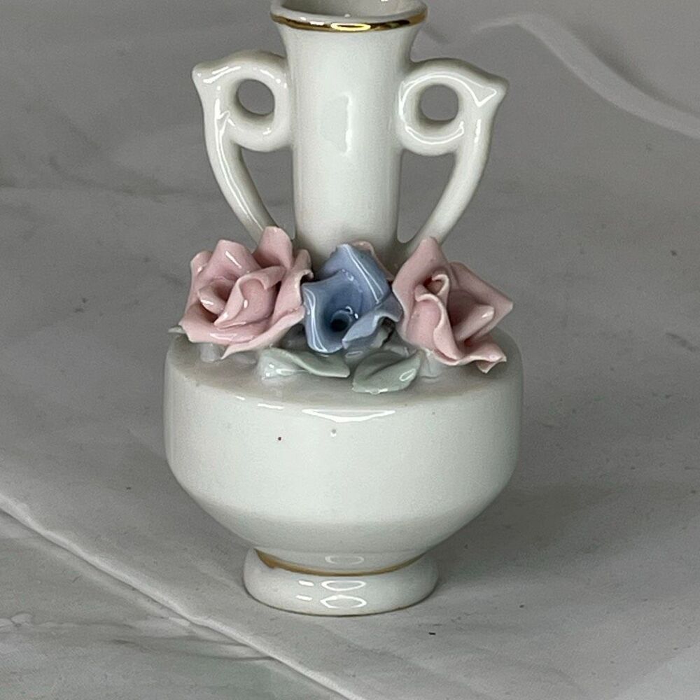 M/K hand painted vintage miniature bud vase .